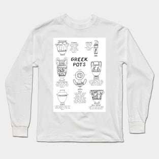 Greek Myth Comix - Guide to Greek Pottery Long Sleeve T-Shirt